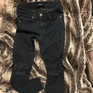 JBrand, Size 25, dark blue distressed denim